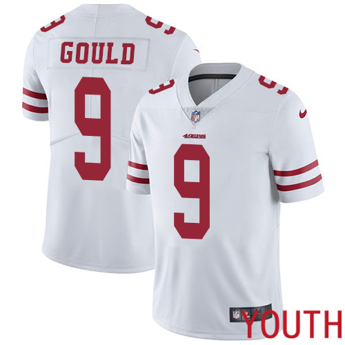 San Francisco 49ers Limited White Youth Robbie Gould Road NFL Jersey #9 Vapor Untouchable->san francisco 49ers->NFL Jersey